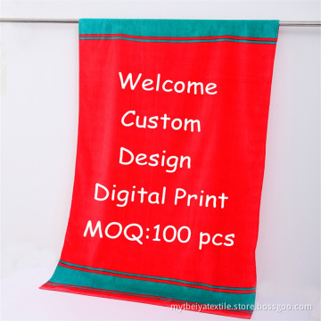 Promotional Custom Digital Printed Gift Beach Towel Gift Set